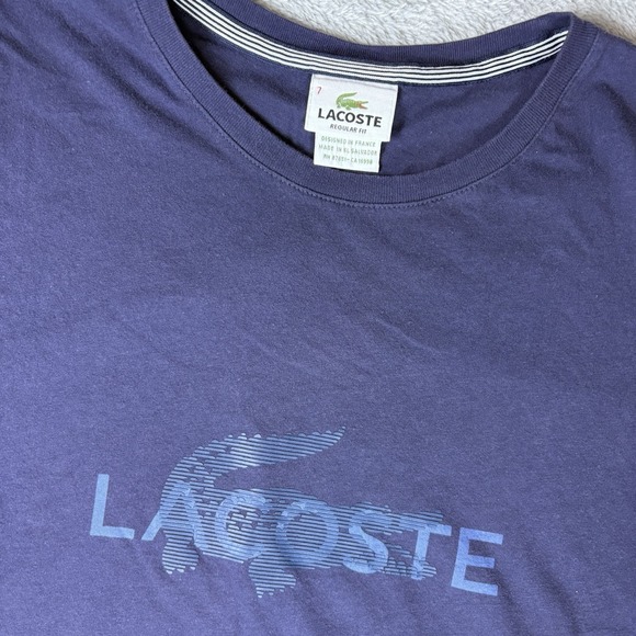 Lacoste Sport Big Croc Logo Lacoste Spell Out TShirt Mens Size 7 XXL Regular Fit - Picture 3 of 6